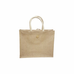 Jute Bag with Button Closure