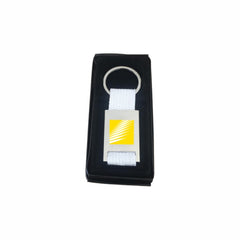 Metal Keychain with colored Fabric Strap