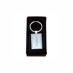 Rectangular Metal Finish Keychain