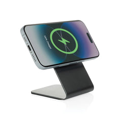 Executive 15W Magnetic Wireless Charging Stand – Recycled Aluminum Edition (Grey)