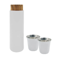 Executive Coffee Connoisseur Set – Pristine White & Mirror Chrome