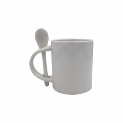 Mug White Sublimation with Spoon