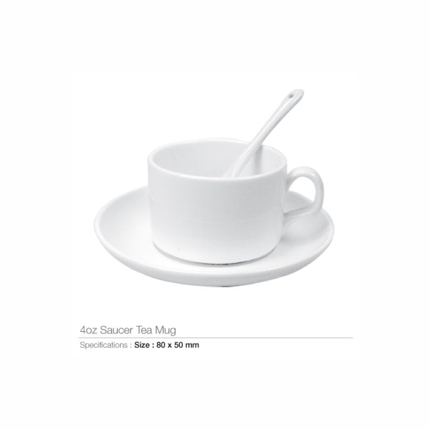 Tea Cup with Spoon and Saucer