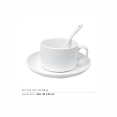 Tea Cup with Spoon and Saucer