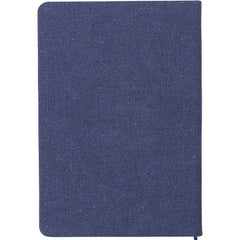 Executive Recycled Canvas A5 Journal – Navy & Tan Edition