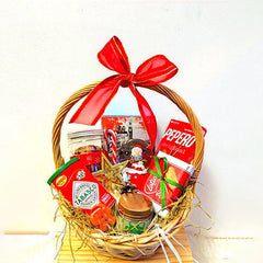Christmas in a Wicker Basket