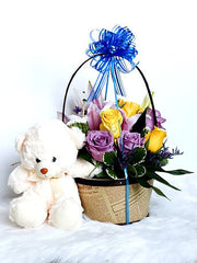 Purple and Yellow Arrangment