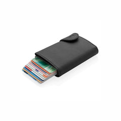 c-secure PU RFID Card Holder & Wallet Navy Blue