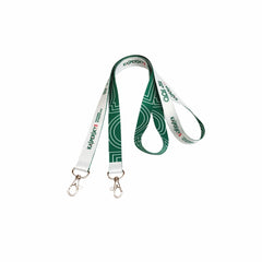 Lanyard 20mm Twin Hook Sublimation- White