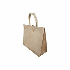 Jute Bag with Button Closure