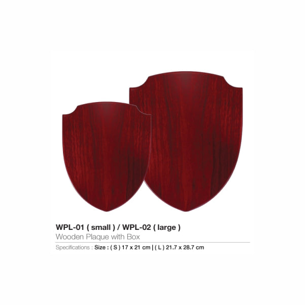 Wooden Plaque with Box Vertical Size  QS-MA1807