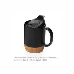 Mugs with Lid and Cork Base