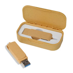 WHEAT STRAW SWIVEL USB FLASH DRIVE