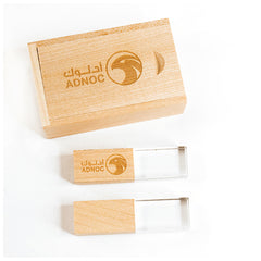 WOODEN CRYSTAL USB FLASH DRIVE
