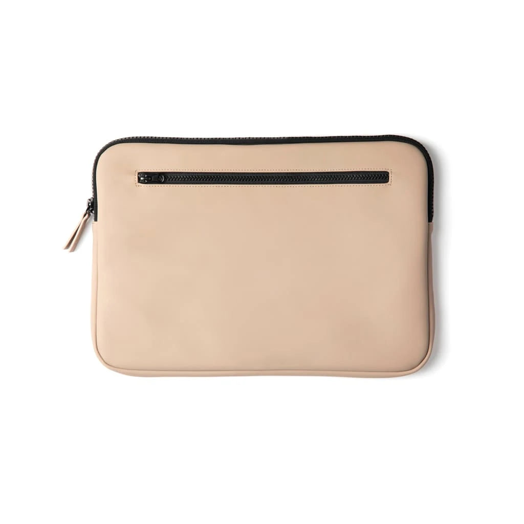 Minimalist Nubuck Laptop Sleeve – 15” Water-Repellent Edition (Beige)