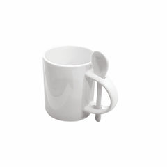 Mug White Sublimation with Spoon