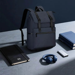 Executive 17” Expandable Rolltop Backpack – Urban Tech Edition (Blue)