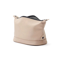 Minimalist Nubuck Wash Bag – Water-Repellent Travel Organizer (Beige)