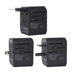 LIGHT UP LOGO TYPE-C + 4 USB PORT UNIVERSAL TRAVEL ADAPTER
