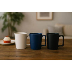 Executive 400ml Ceramic Stoneware Cup – Matte Blue Edition