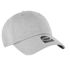Executive Textured 6-Panel Performance Cap – Heathered Grey
