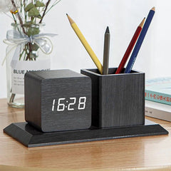 DIGITAL WOODEN ALARM CLOCK