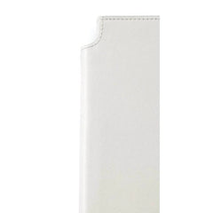 Executive Leatherette Journal with Integrated Pen Spine – Pristine White