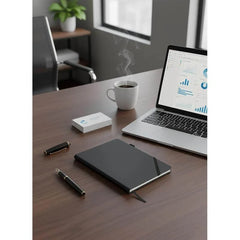 Executive A5 PU Hardcover Journal – Navy Blue & Cream