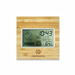 Bamboo Digital Clock with Multiple Display Function (Alarm, Forecast,calendar, Humidity and Temperature )