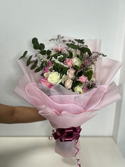 Blissful Pink & White Bouquet