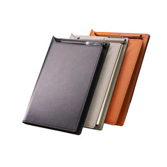 Executive Leather Organizer with Magnetic Pen Holder (Gray)