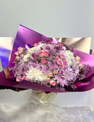 Extravagant Fresh Purple and Pink Flowers