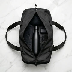 Classic Lightweight Polyester Duffle Gym Bag (Black)