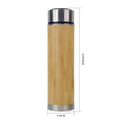 BAMBOO TEMPERATURE LED DISPLAY BOTTLE