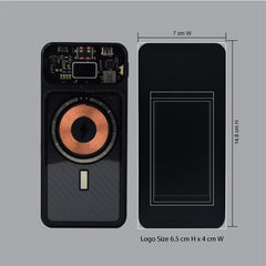 TRANSPARENT MAGNETIC WIRELESS LIGHT-UP LOGO POWERBANK FAST CHARGER