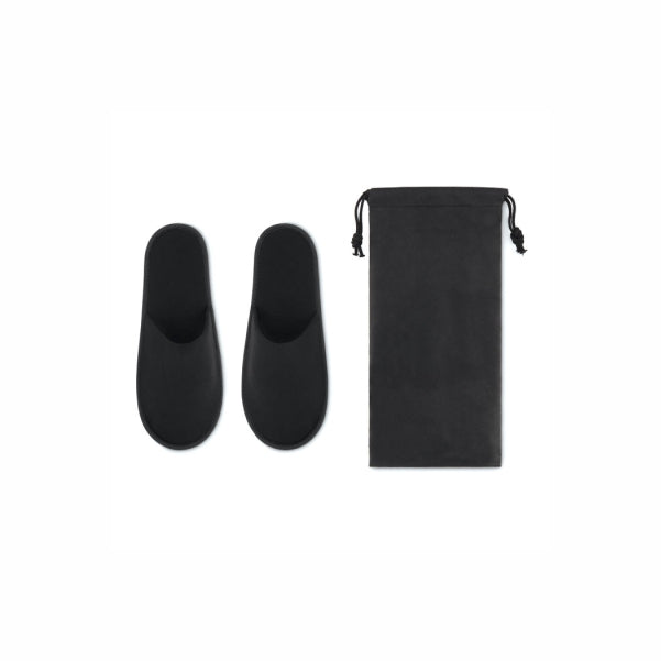 Pair of polyester hotel slippers