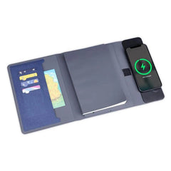 Executive 10,000mAh Magnetic Wireless Powerbank Portfolio – Navy Edition