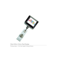Badge Reels in Silver Mirror Shiny