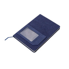 Executive Recycled Canvas A5 Journal – Navy & Tan Edition