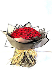 Bouquet of 100 Fresh Long Stem Red Roses