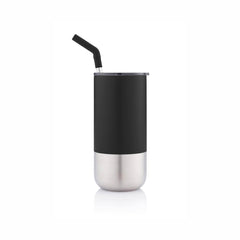 CHANGE Collection Insulated Tumbler with Reusable Straw - Black