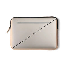 Minimalist Nubuck Laptop Sleeve – 15” Water-Repellent Edition (Beige)