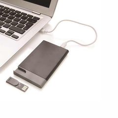 2500 mAh Powerbank With 8GB USB - Black