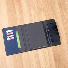 Executive 10,000mAh Magnetic Wireless Powerbank Portfolio – Navy Edition