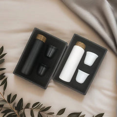 Executive Coffee Connoisseur Set – Pristine White & Mirror Chrome
