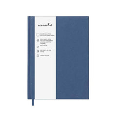 Executive Denim-Textured A5 Notebook – Sustainable Slate Blue