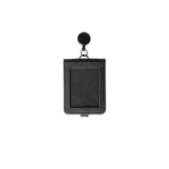 Executive Recycled PU ID Holder with Integrated Retractable Reel – Stealth Black
