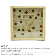Classic Wooden Labyrinth Maze Balance Game