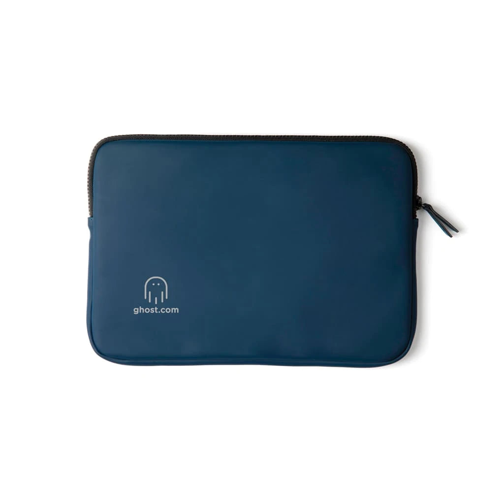 Executive Nubuck Laptop Sleeve – 15” Water-Repellent Edition (Navy)