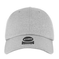 Executive Textured 6-Panel Performance Cap – Heathered Grey